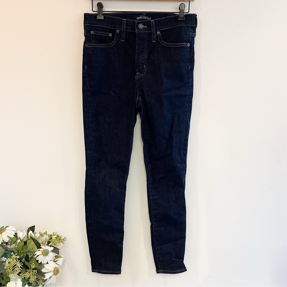 J. Crew Mercantile High Rise Dark Wash Jeans Size 28 Women’s
